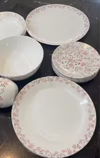 سرویس غذاخوری 6 نفره آرکوپال مقصود رزلند گل صورتی