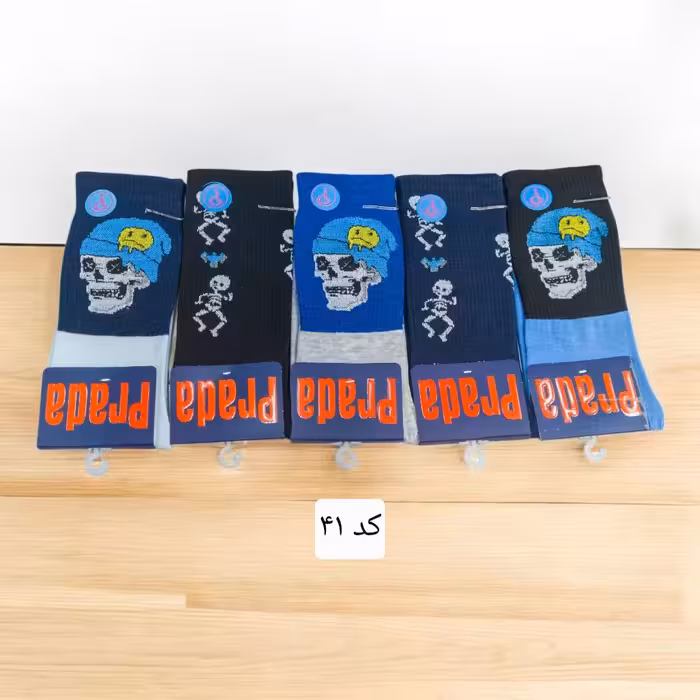 جوراب ساقدار کش انگلیسی فانتزی پنبه ترک کد 41