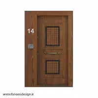 درب ضد سرقت لوکس ایرانی با روکش چوب دو قاب کد 1319