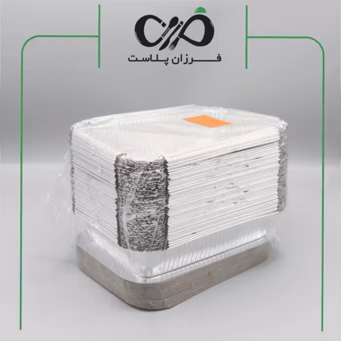 ظرف آلومینیوم 114 سنگین با درب (50 عددی)