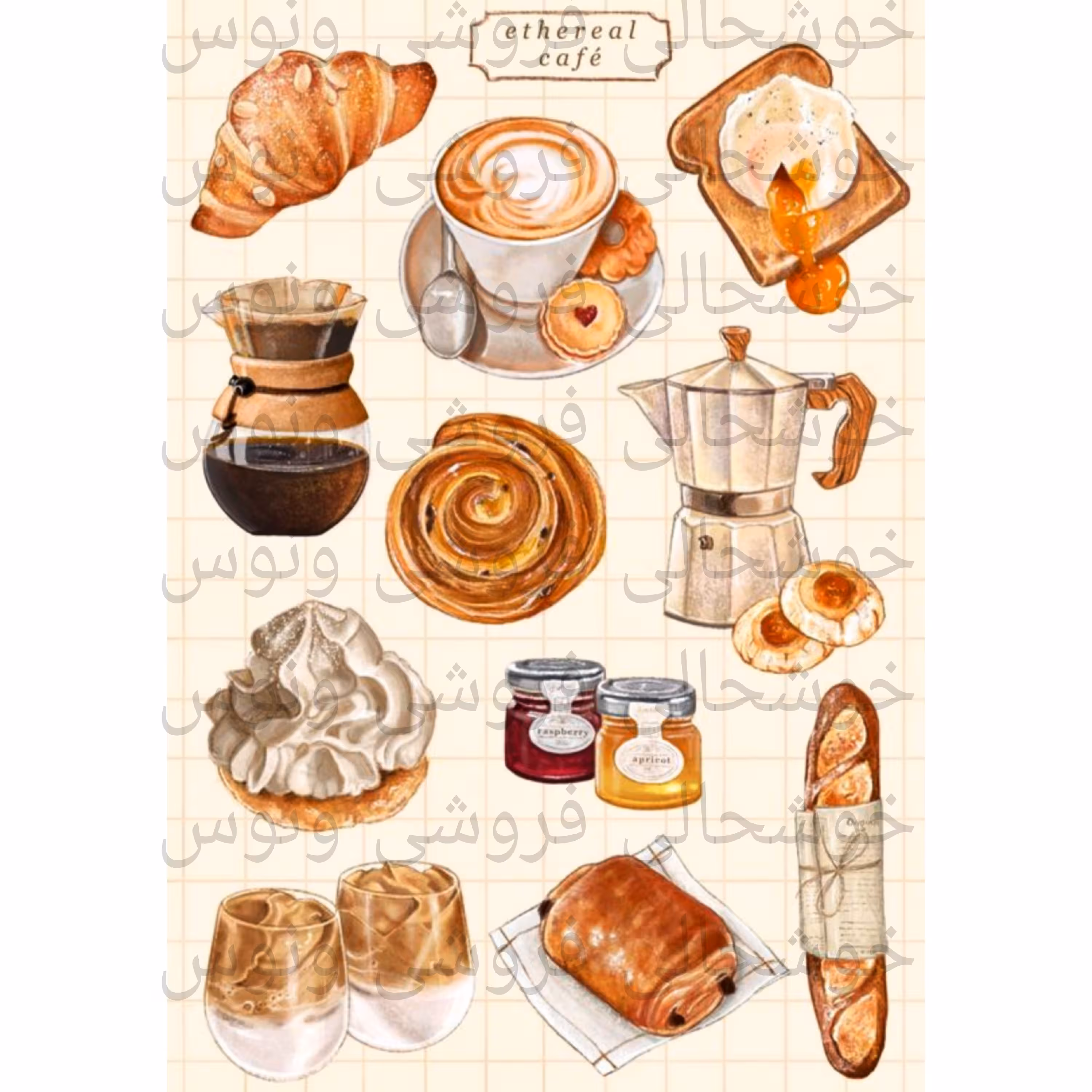 پک استیکر نان تست ( برچسب) کلاسیک 