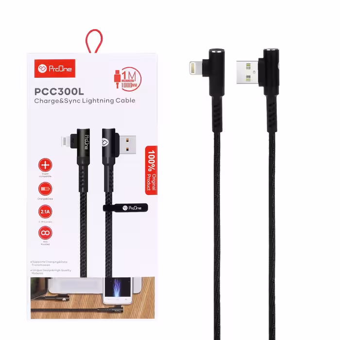 کابل شارژ آیفون ProOne مدل PCC300L-مشکی