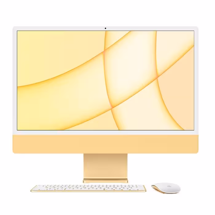 Apple iMac Z12T M1 chip 8-Core CPU 8-Core GPU 512GB SSD 24-inch 4.5K Retina Display Yellow All in One