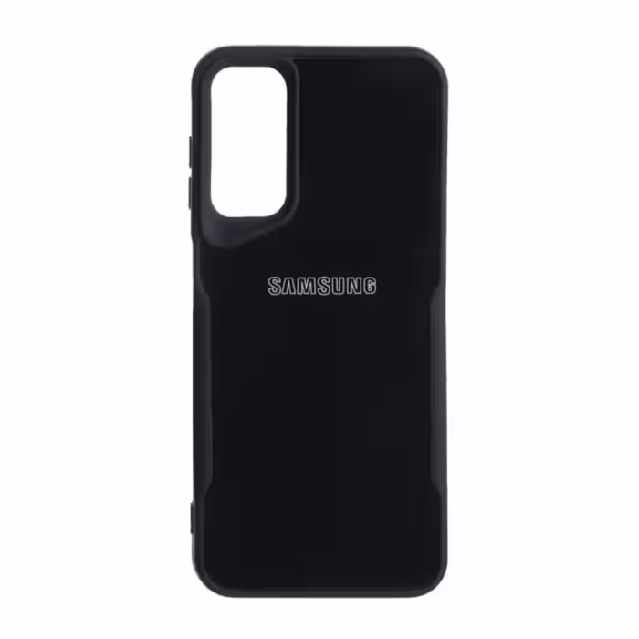 قاب ذوزنقه لوگودار Samsung Galaxy A14 – مشکی-کد4343