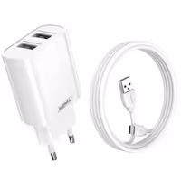 شارژ دیواری ریمکس مدل RP-U35 به همراه کابل تبدیل USB-C