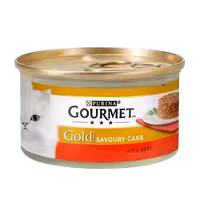کنسرو گربه مدل کیکی طعم گوشت برند Gourmet گورمت 85 گرمی