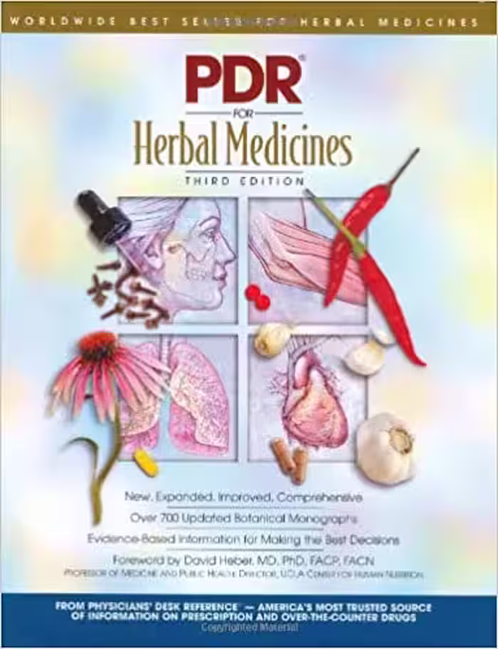 خرید و دانلود نسخه کامل کتاب PDR for Herbal Medicines (3rd Edition) - Scanned Pdf with ocr