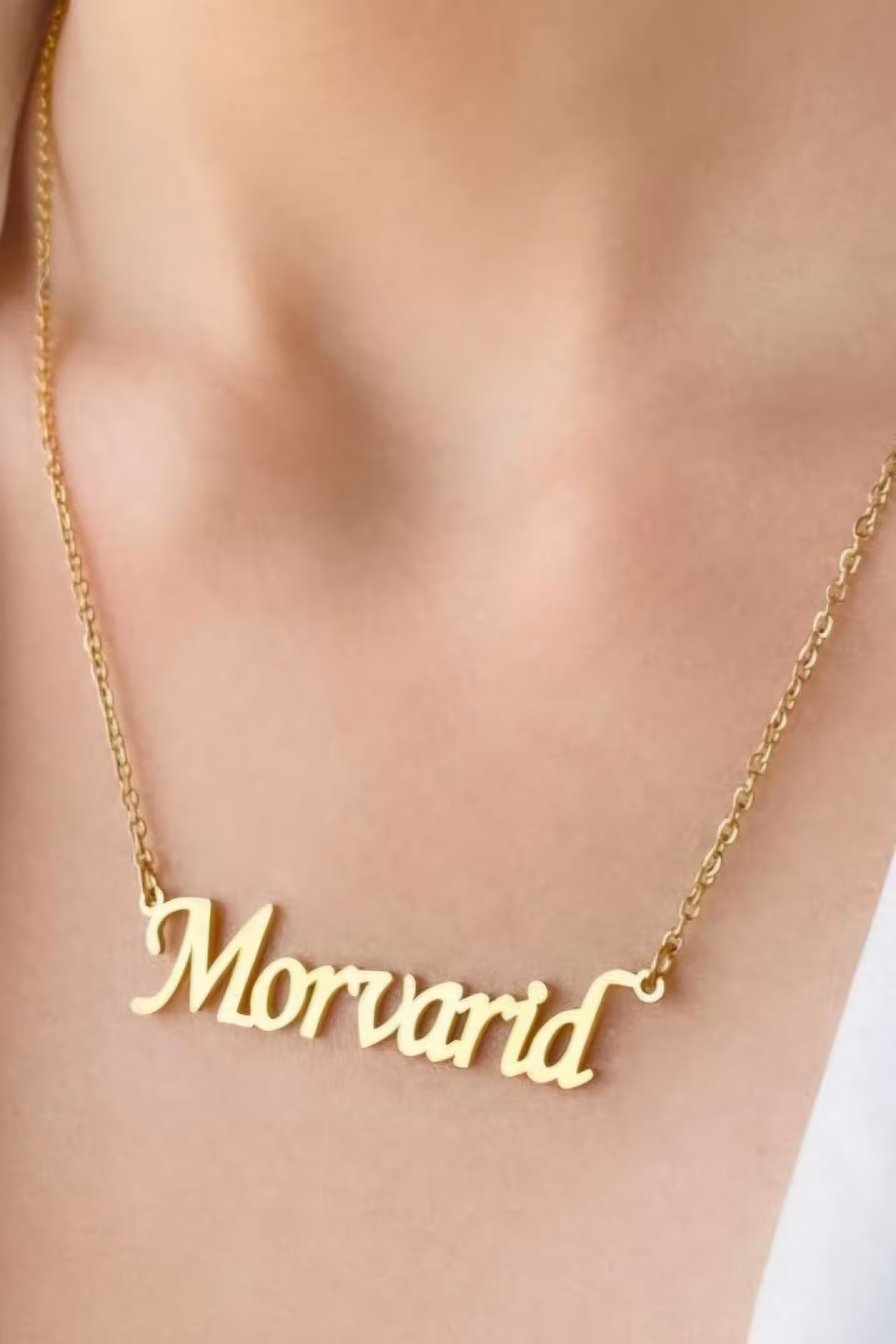 گردنبند استیل مدل اسم مروارید