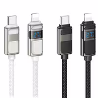 کابل شارژ 27 وات Lightning به USB-C هوکو مدل U137 طول 1.2 متر