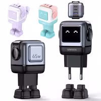 شارژر دیواری USB و تایپ‌سی 65 وات یوگرین Ugreen CD361 25685B طرح ربات