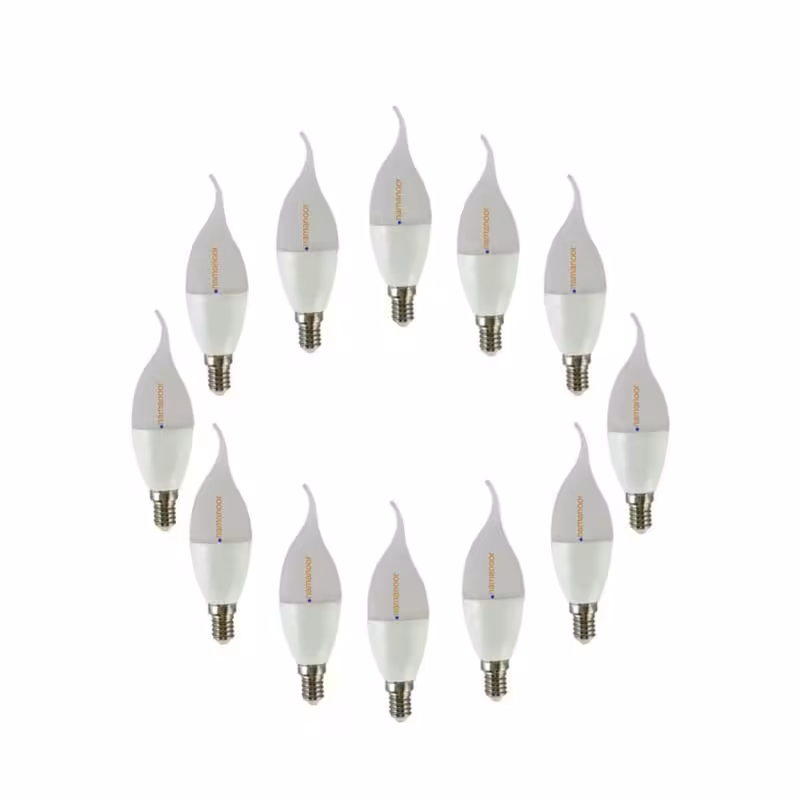 لامپ ال ای دی 7 وات نمانور مدل اشکی پایه کوتاه پایه E14 مجموعه 12 عددی