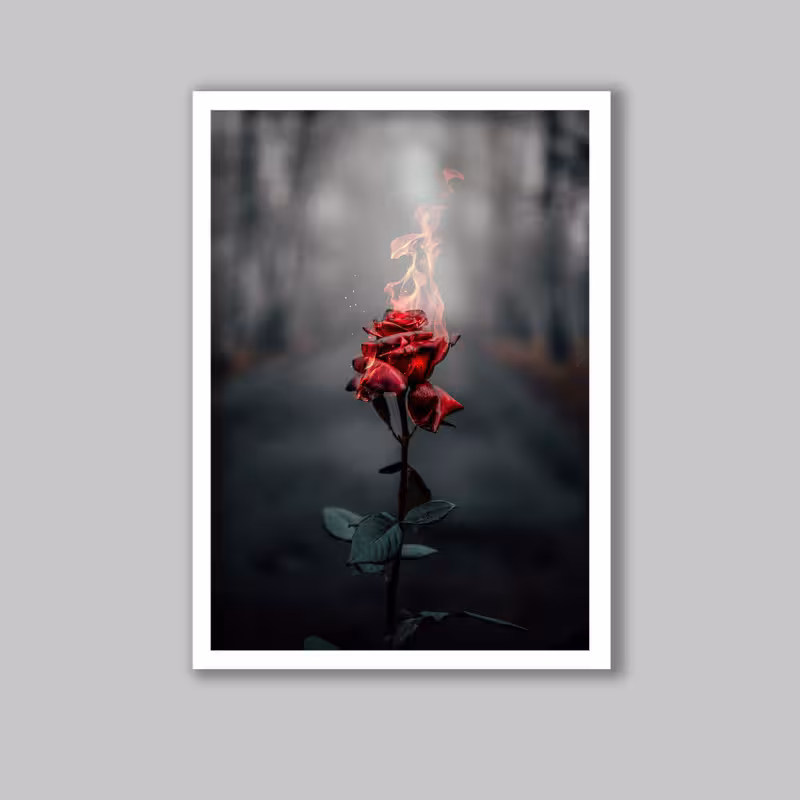 تابلو مدل گل رز کد LA-G10236 | دنیای قاب