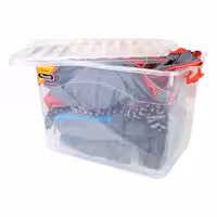 باکس پلاستیکی شفاف بزرگ دربدار (مدل نورا چرخ دار)