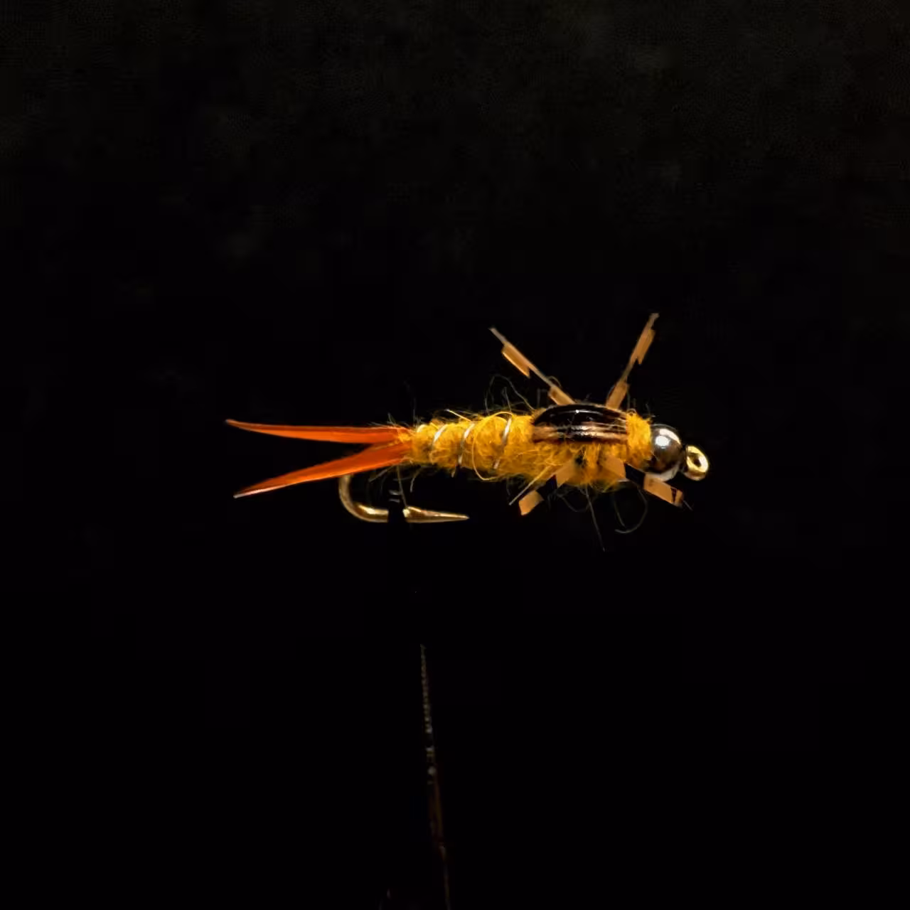 پشه ماهیگیری فلای ( استون فلاي اُليو گلد) Stonefly Olive Gold (بسته 5 عددی)