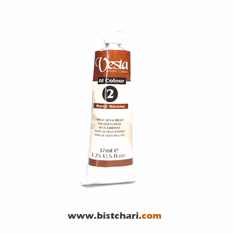 رنگ روغن رنگ Burnt sienna کد 2 برند وستا Vesta