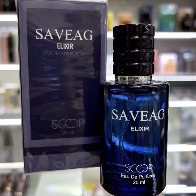 عطر جیبی مردانه اسکوپ مدل ساواج الکسیر 25 میلی لیتر با رایحه خنک | amazonchi