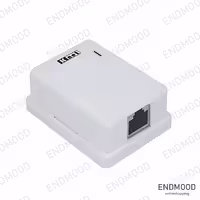باکس پریز CAT6 همراه با کیستون CAT6 UTP تک پورت کی نت