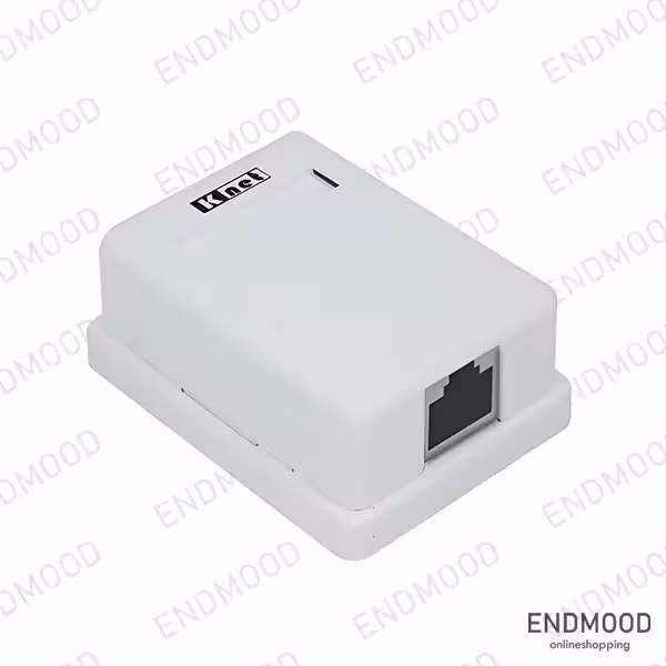 باکس پریز CAT6 همراه با کیستون CAT6 UTP تک پورت کی نت