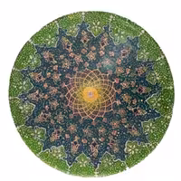 بشقاب سفالی دیوارکوب مدل نقش نگار