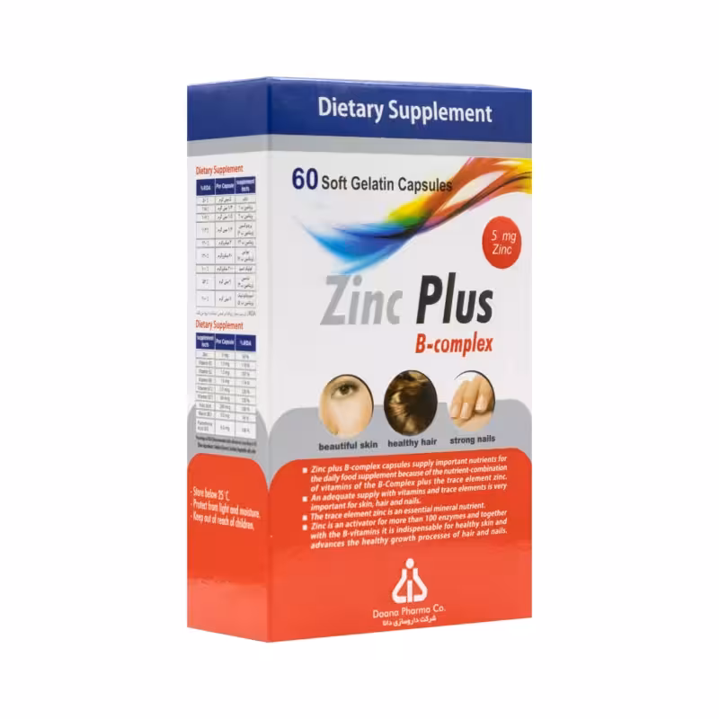 کپسول زینک پلاس ب کمپلکس دانا 5 میلی گرم