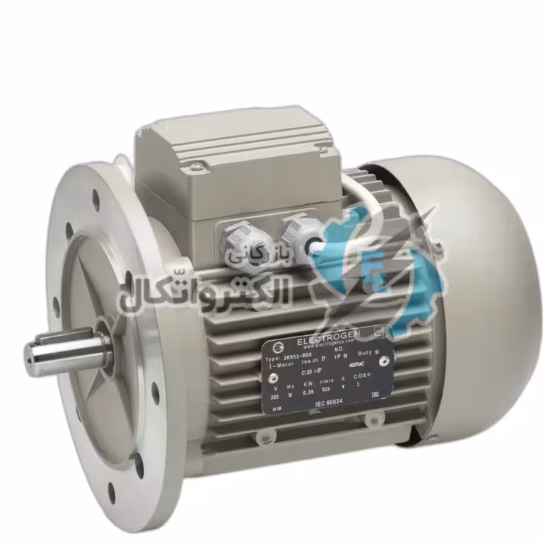 الکتروموتور تک فاز کلاج دار آلومینیومی 1500 دور الکتروژن CRS-1.2hp B5-71