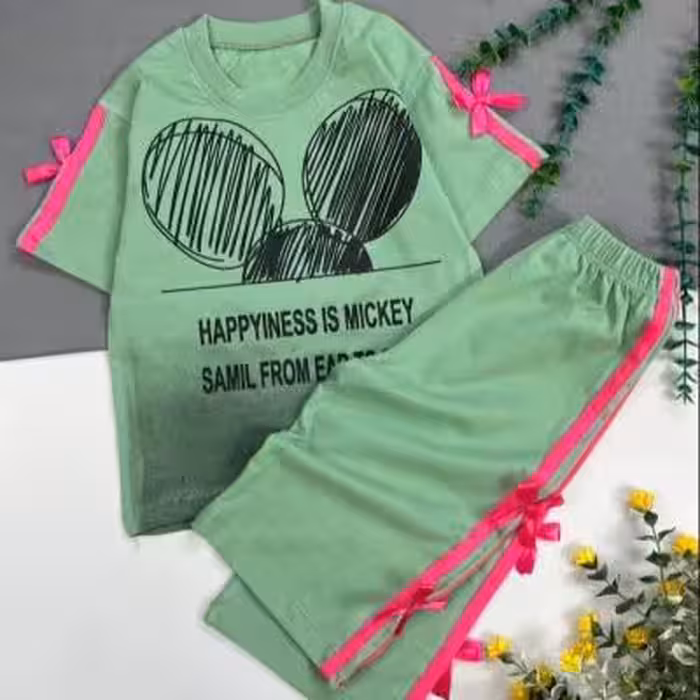 ست تیشرت شلوارک پاپیونی