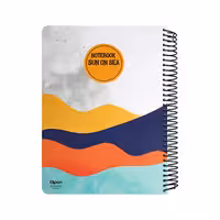 دفتر 150 برگ رحلی سیمی جلد سخت الیپون طرح 4