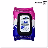 دستمال مرطوب خوشبو کننده بدن آمبرلا مدل Total بسته 50 عددی