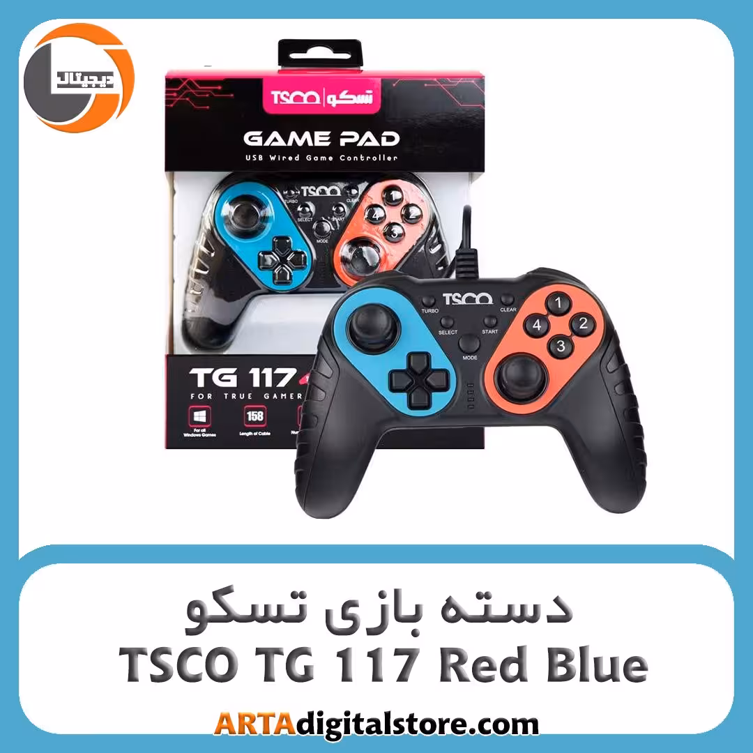 دسته بازی تسکو TSCO TG 117 Red Blue