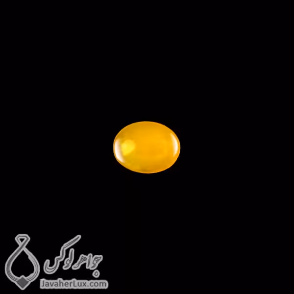 نگین عقیق زرد سنگ اصلی مدل پاکان _ کد : 400302
