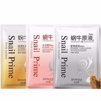 ماسک صورت بایوآکوا مدل حلزون وزن 30 گرم مجموعه 3 عددی