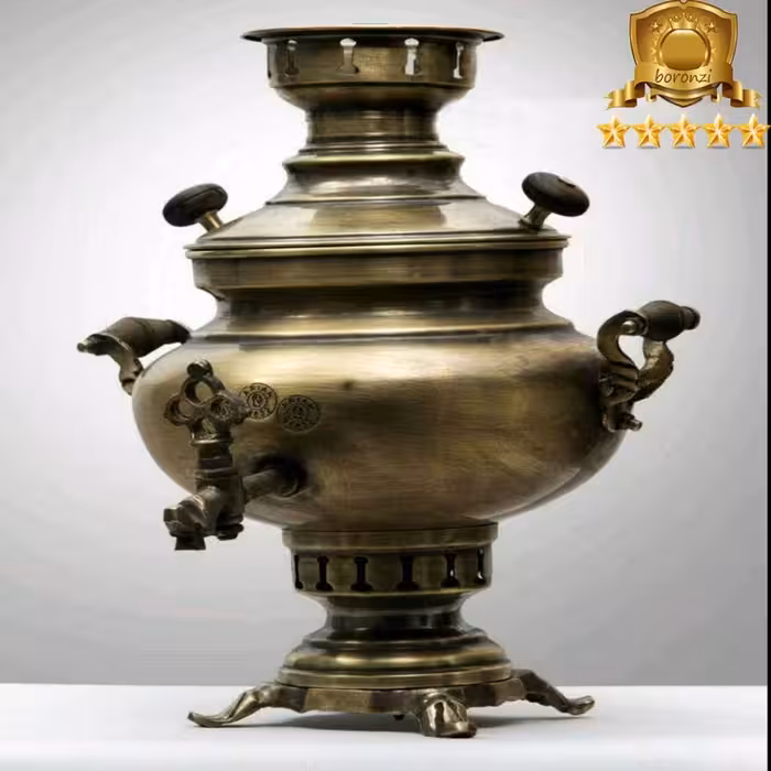 سماور برنجی چهارلیتری آنتیک ساده