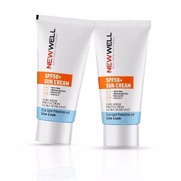 ضد آفتاب نیوول NEWWELL با spf 50 برای انواع پوست حجم 50 میل