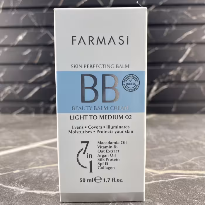 بی بی کرم مرطوب کننده فارماسی 02 رنگ Light To Medium حجم 50 میل