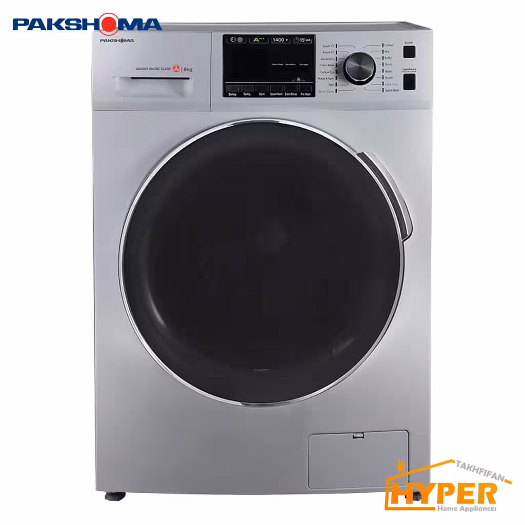 ماشین لباسشویی پاکشوما TFU-84401 ST نقره ای 8 کیلویی