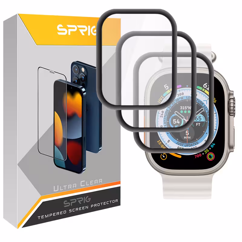 محافظ صفحه نمایش نانو اسپریگ مدل SPG مناسب برای ساعت هوشمند HW8 Ultra Max بسته سه عددی