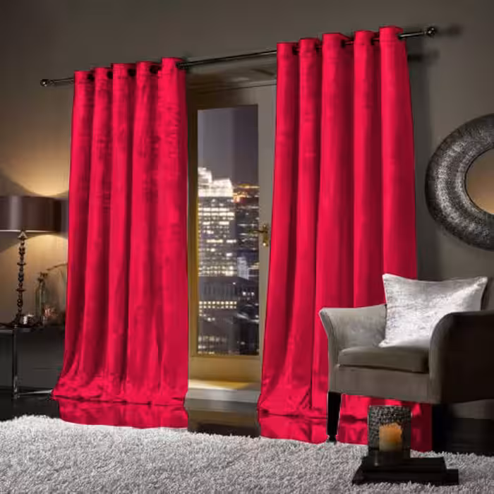 پرده مخمل کالیفرنیا سرخ آبی