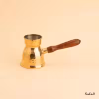 قهوه جوش برنجی طلایی بدون در مدل رز سایز 1