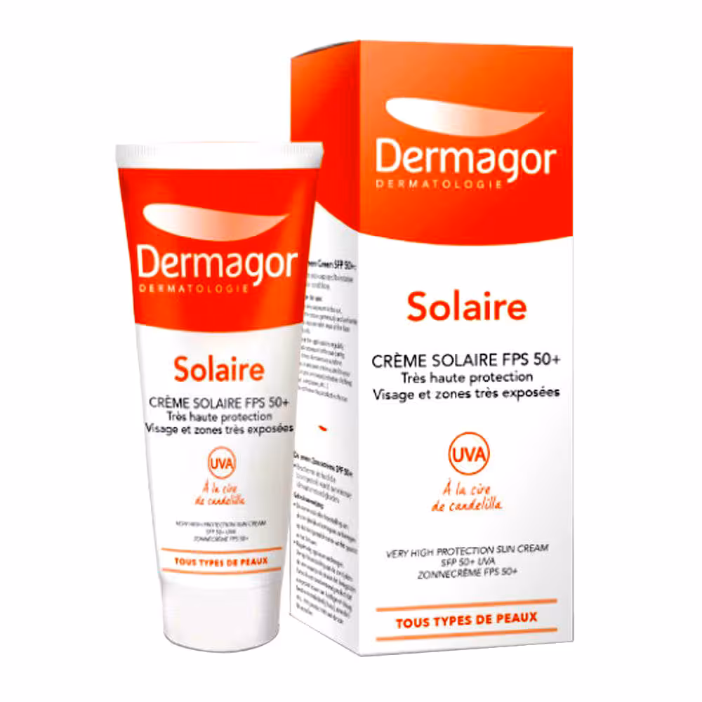 درماگور-ضد افتاب بی رنگSPF50-مناسب پوست خشک تا نرمال