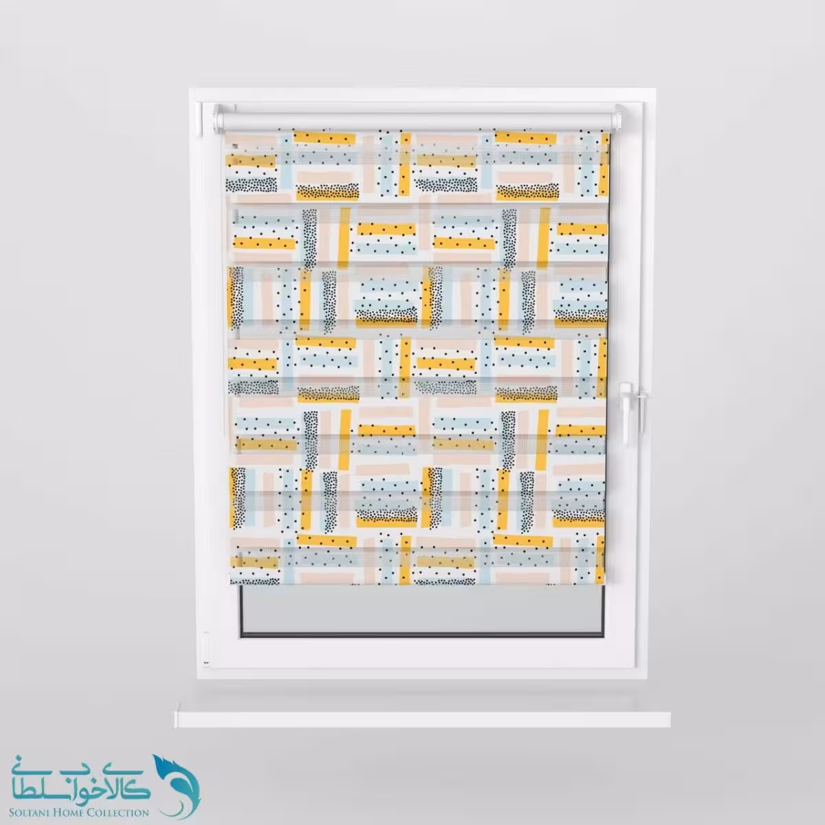 پرده زبرا اتاق کودک طرح خرس قطبی کد A3055