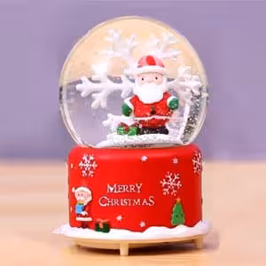 گوی موزیکال بابانوئل چراغ دار مدل فول