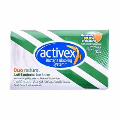صابون آنتی باکتریال بدن اکتیوکس مدل Duo Natural وزن 70 گرم بسته 6 عددی