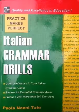 ایتالین گرامر دریلز | کتاب ایتالیایی Practice Makes Perfect Italian Grammar Drills