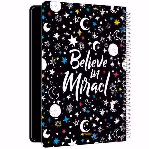 بلک ژورنال در 2  طرح کهکشان و ستاره، 75 برگ، سیمی، سایز آ5،