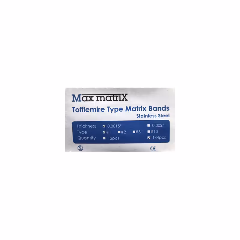 نوار ماتریکس 144 عددی MAX MATRIX – Stainless Steel Tofflemire Matrix