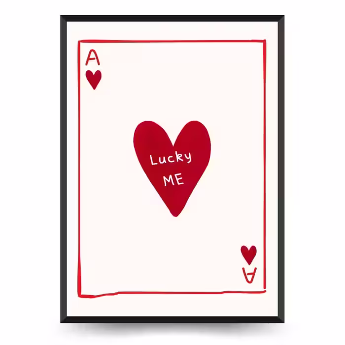تابلو دکوراتیو فانتزی نوشته Lucky Me