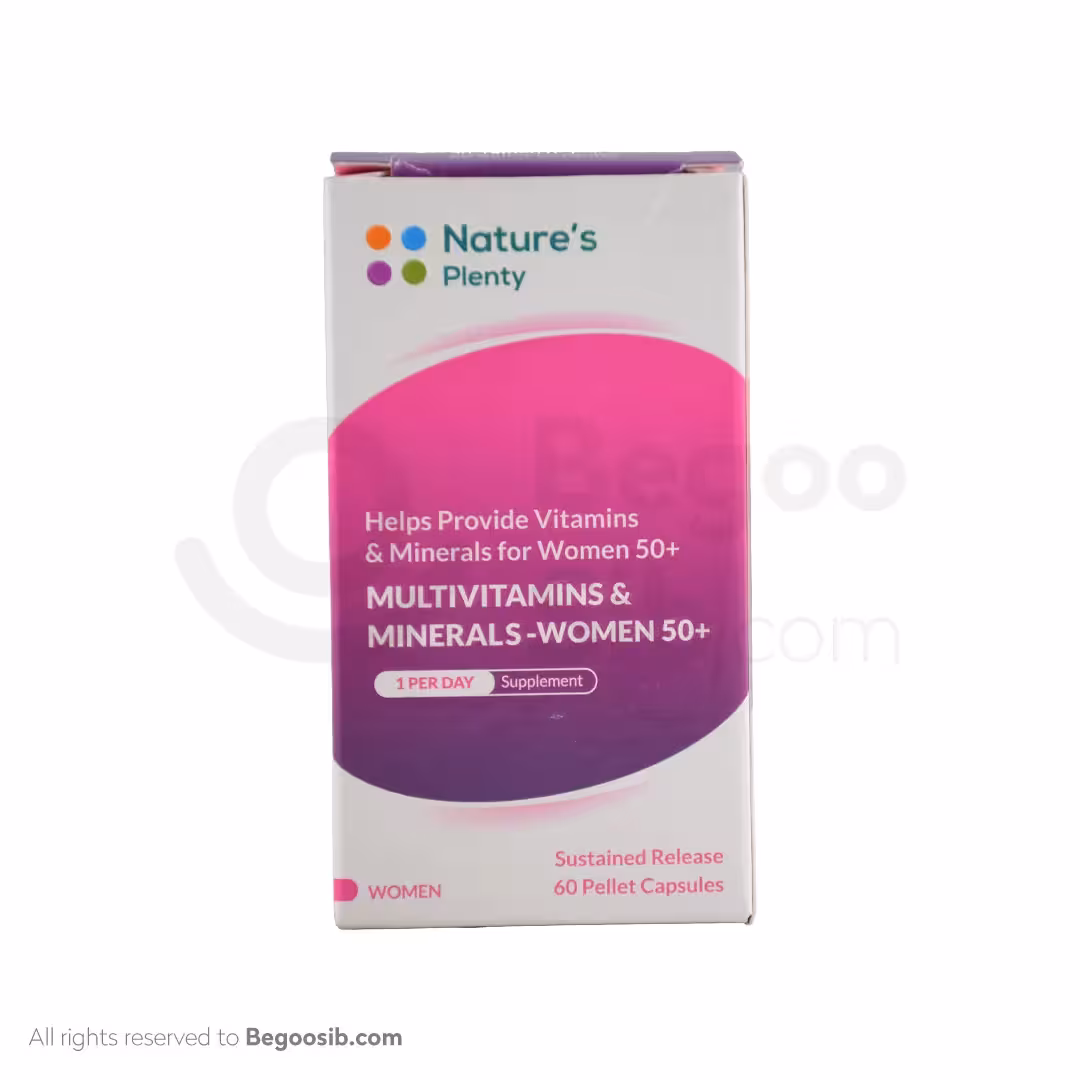 کپسول مولتی ویتامین و مینرال خانم های بالای 50 سال نیچرز پلنتی 60 عددی