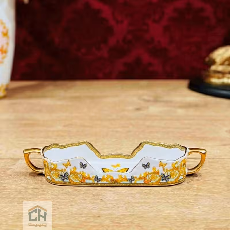 جا کاردی تخت چینی طرح پروانه آبی مدل R-55532