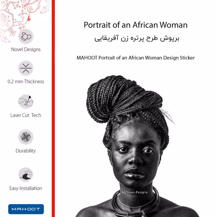 برچسب پوششی ماهوت مدل Portrait of an African Woman مناسب برای گوشی موبایل آنر 8X Max