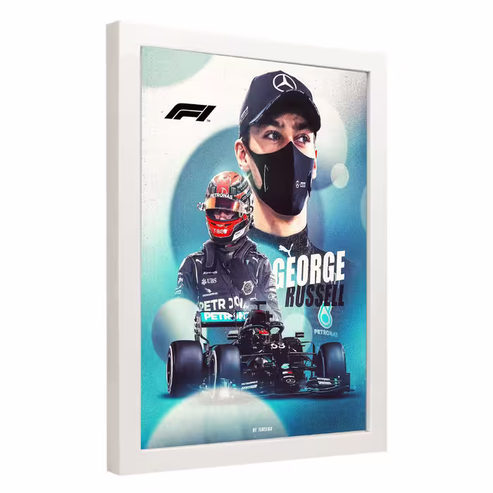 تابلو مدل فرمول یک جورج راسل Russell کد LA-F1G1013